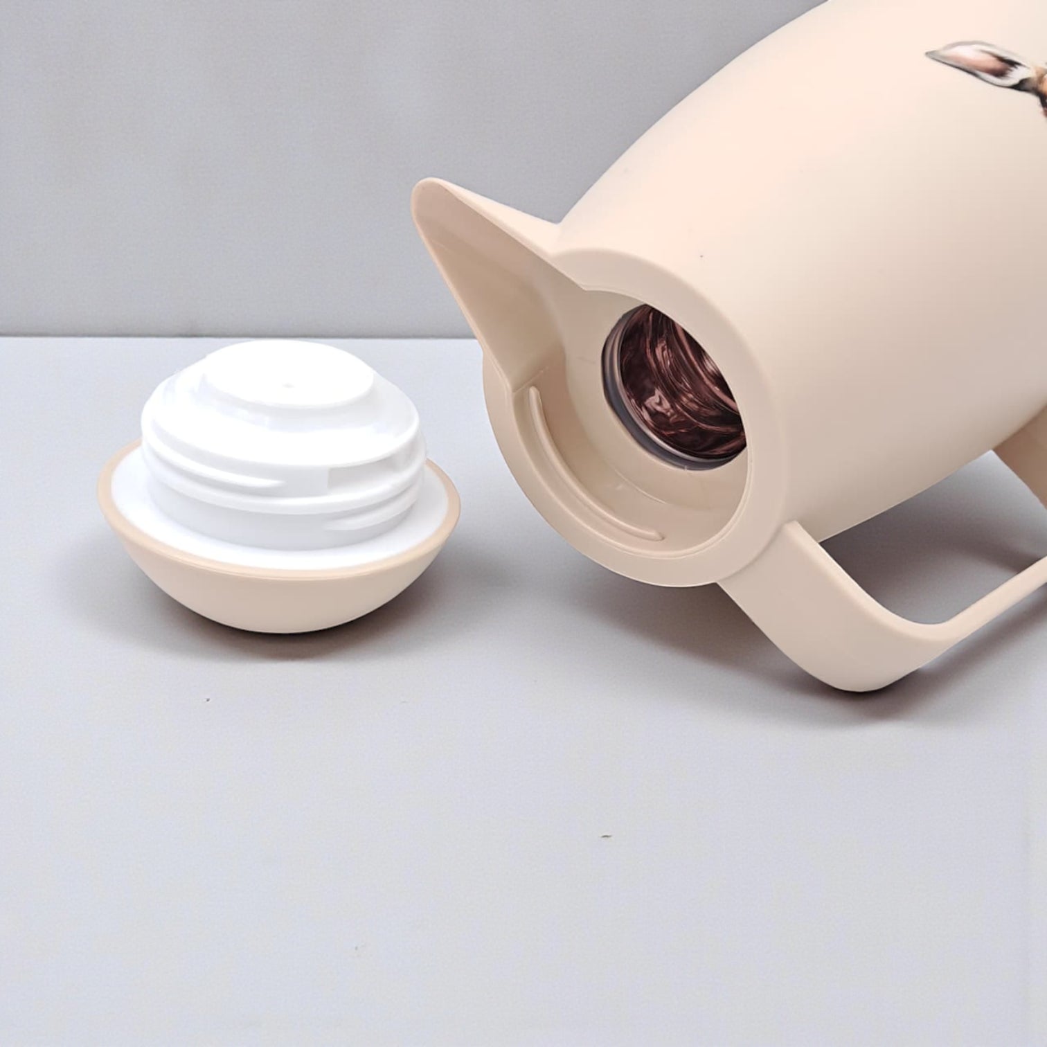 Crystal House Vacuum Flask with Deer Design | Double-Wall Insulated Thermos | Leakproof & Heat Retaining Carafe for Hot or Cold Beverages - Damoo