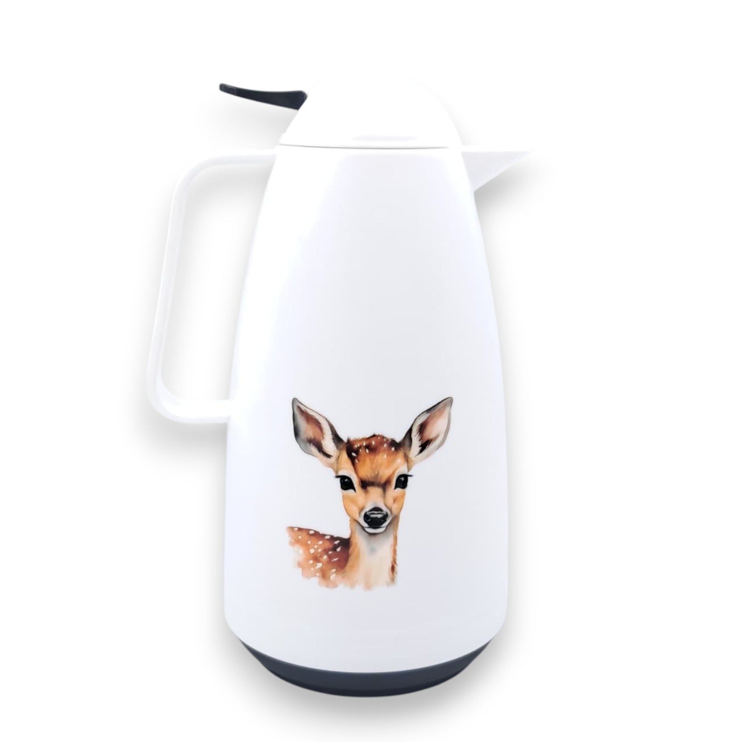 Crystal House Vacuum Flask with Deer Design | Double-Wall Insulated Thermos | Leakproof & Heat Retaining Carafe for Hot or Cold Beverages - Damoo