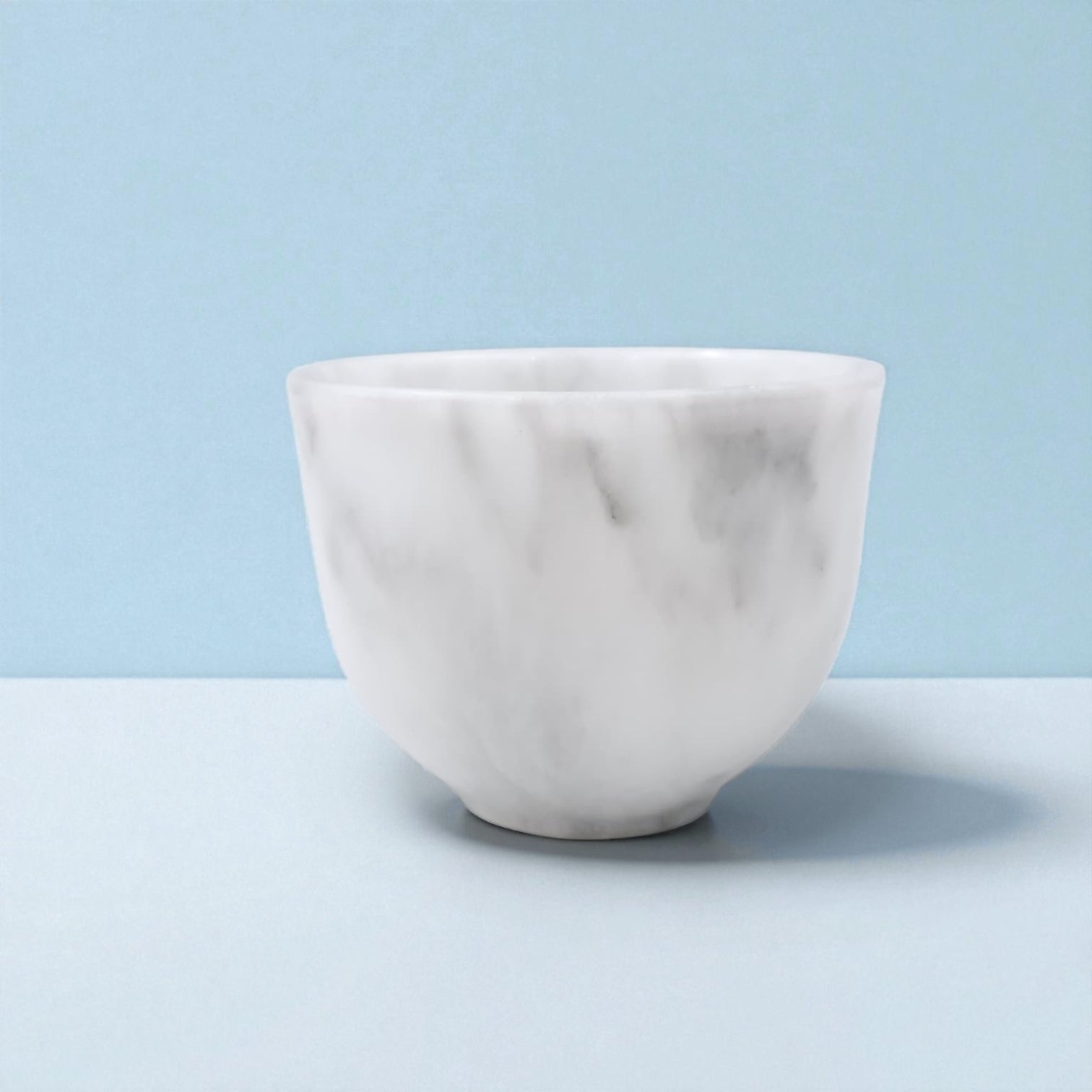 Damoo Handcrafted White Marble Decorative Bowl – Modern Round Accent Stone Dish for Home, Coffee Table & Shelf Styling | Luxury Natural Stone Decor