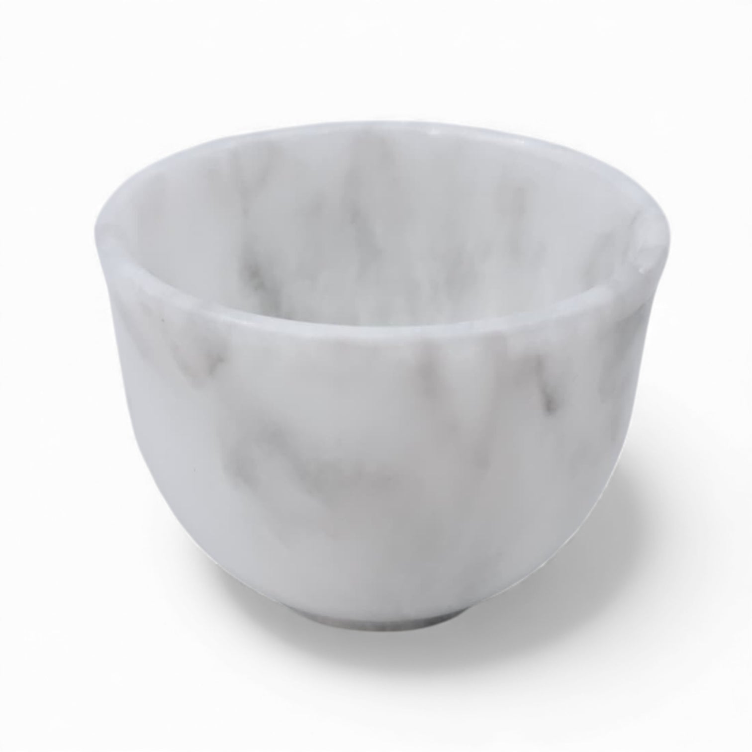 Damoo Handcrafted White Marble Decorative Bowl – Modern Round Accent Stone Dish for Home, Coffee Table & Shelf Styling | Luxury Natural Stone Decor