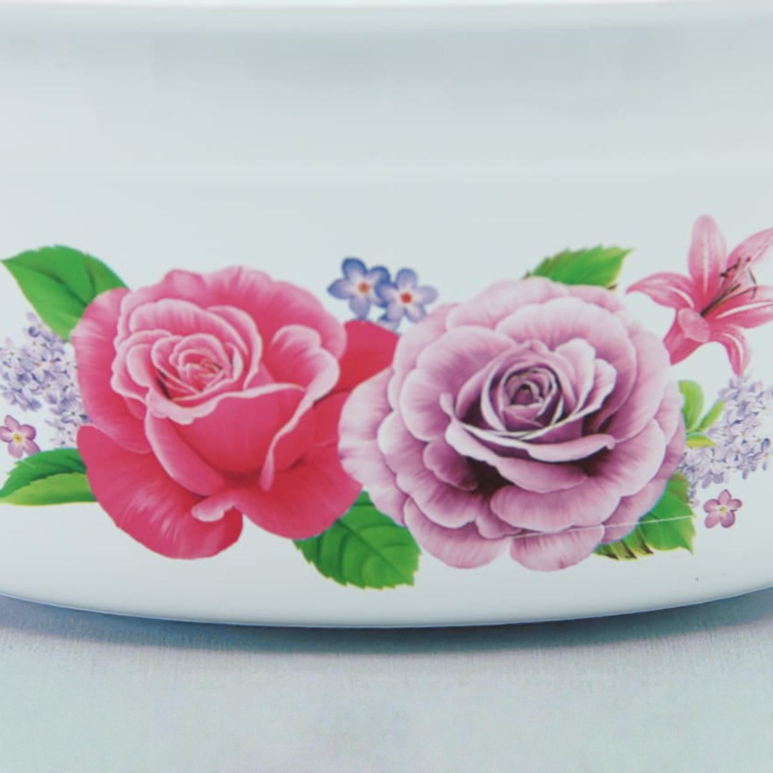 Floral Plastic Washing Basin (12H x 25L × 25W CM) – Lightweight Multipurpose Household Bowl for Laundry, Cleaning, Kitchen Prep & Storage