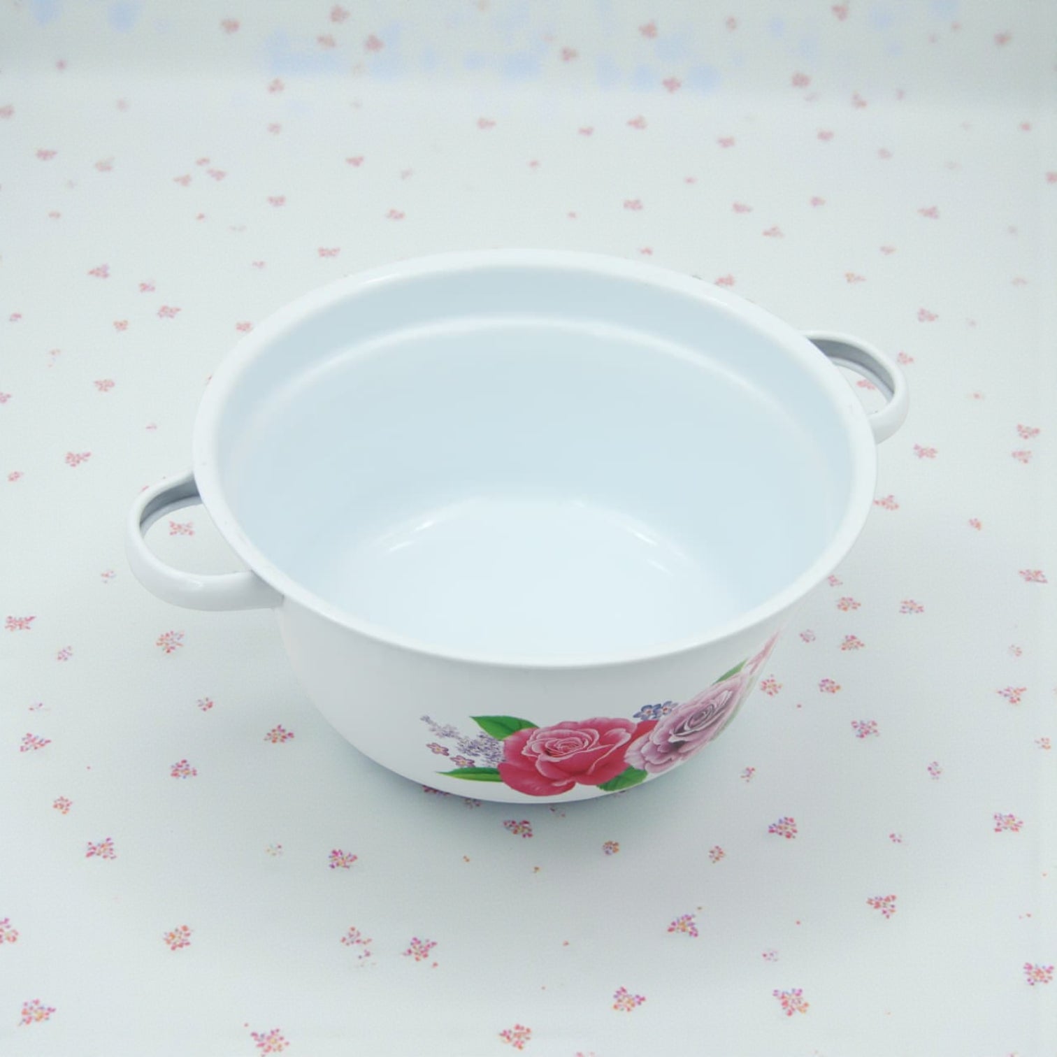 Floral Plastic Washing Basin (12H x 25L × 25W CM) – Lightweight Multipurpose Household Bowl for Laundry, Cleaning, Kitchen Prep & Storage