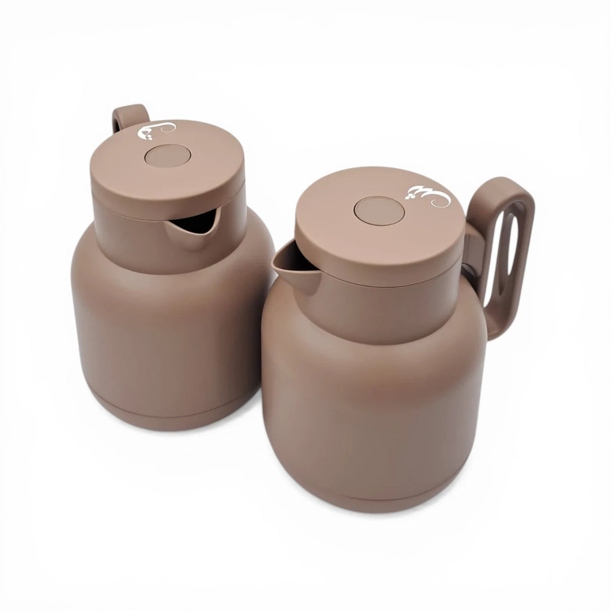 RAZ Vacuum Flask 2-Piece Set 1.0L Each – Thermal Insulated Tea & Coffee Server with Ergonomic Handle for Hot & Cold Beverages - Damoo