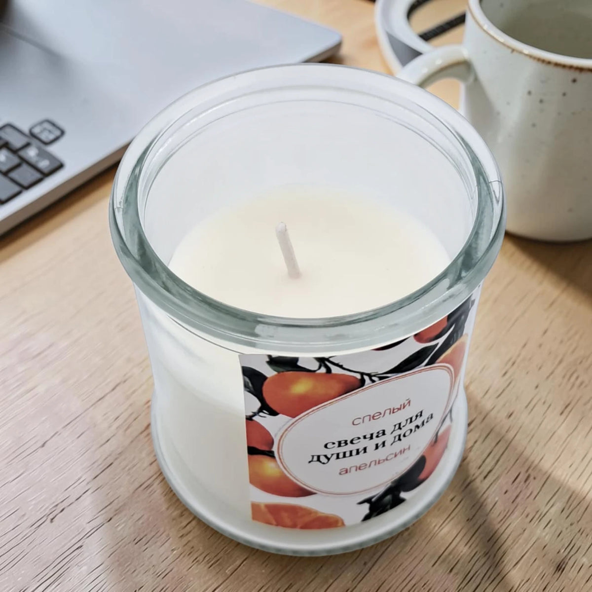 Glass Jar Scented Candle with Lid, Decorative Aromatherapy Candle for Home Décor, Relaxation & Gift Use (9H x 6L × 6W CM) - Damoo
