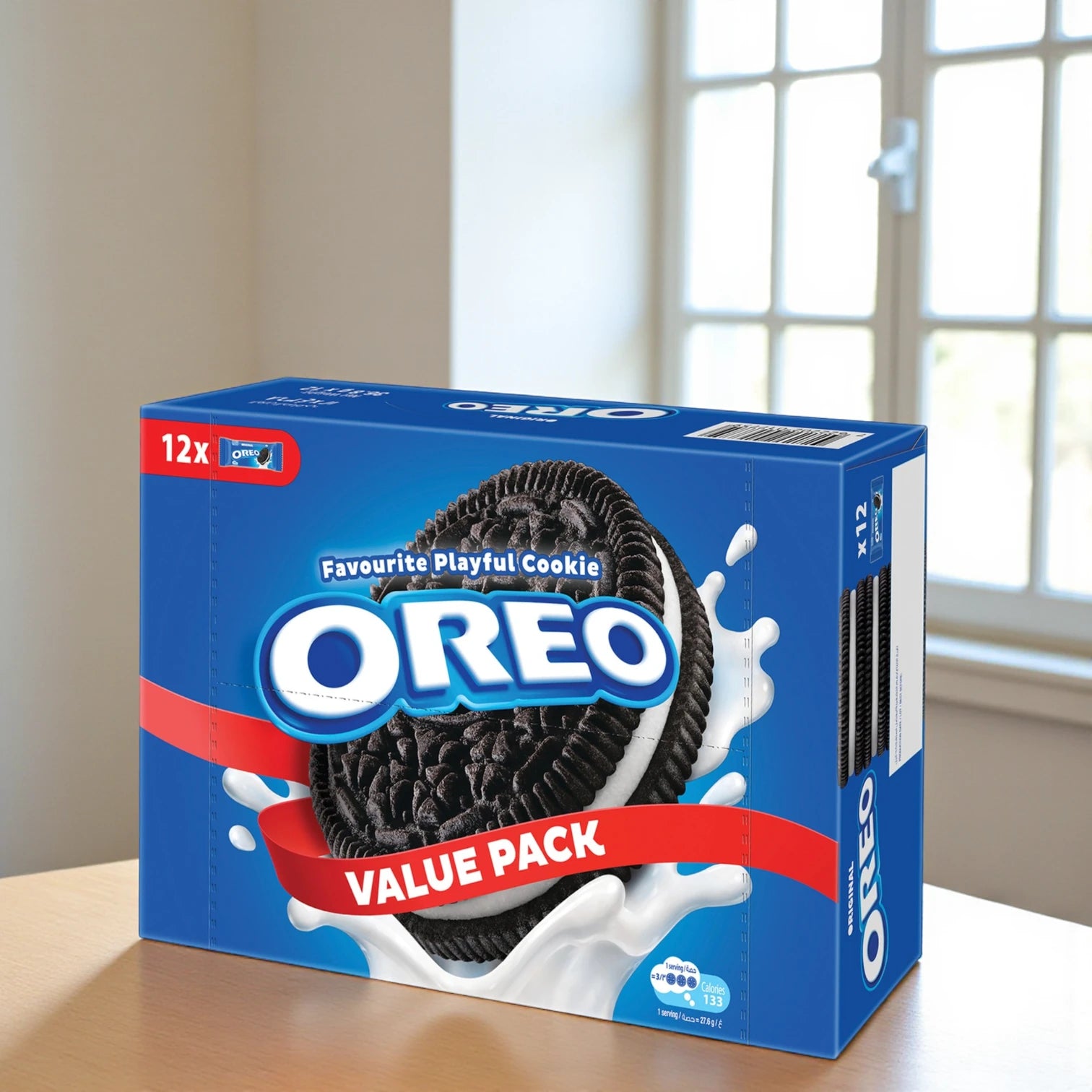 Oreo Original Chocolate Sandwich Cookies – Value Pack of 12 x 36.8g – Cream-Filled Biscuits – 441.6g Total – Classic Snack for Gifting, Parties & On-the-Go - Damoo