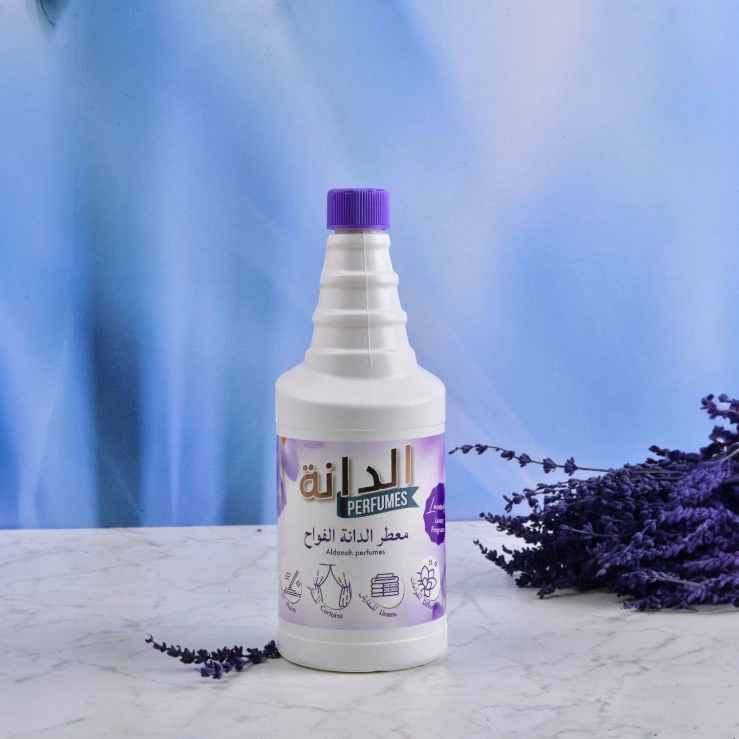 Al Danah Cleaner & Freshener – Lavender Scent, 1000ML | Multi-Purpose Floor & Fabric Fragrance, Diffuser Compatible, Long-Lasting Aroma - Damoo