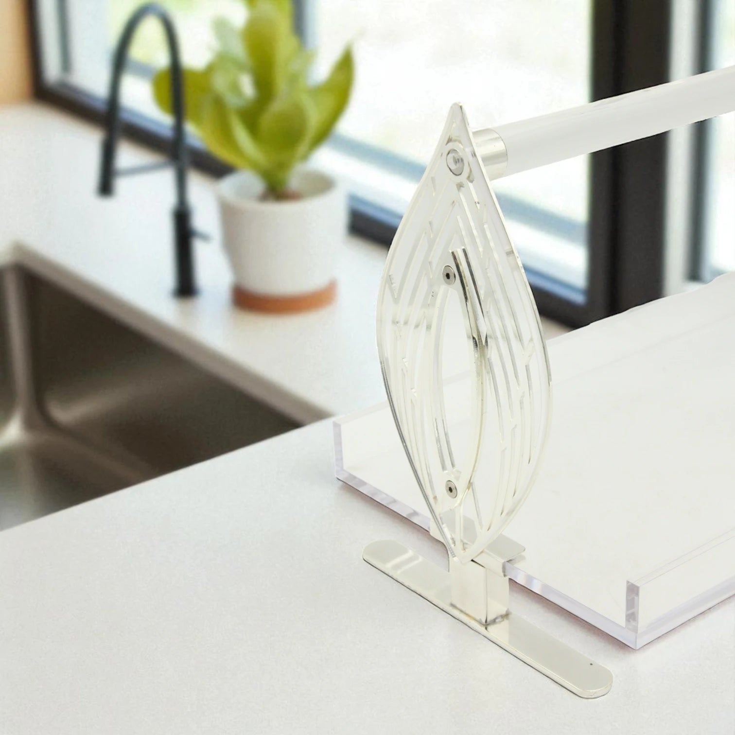 Al Fursan Luxury Acrylic Serving Stand with Metal Handle – Elegant Display Tray for Sweets, Beverages & Decor - Damoo