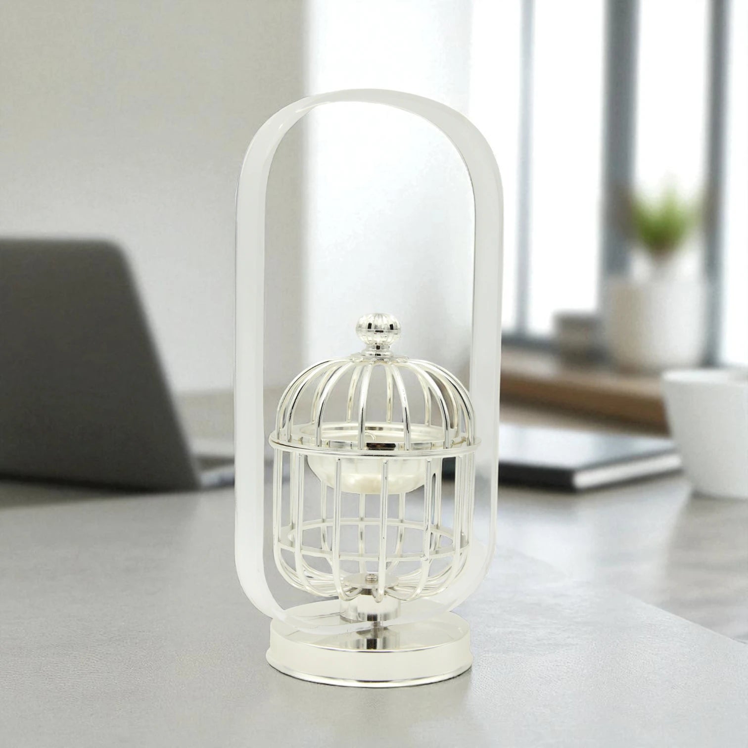 Al Fursan Luxury Gold Birdcage Bakhoor Burner with Acrylic Dome – Modern Arabic Oud & Incense Holder - Damoo