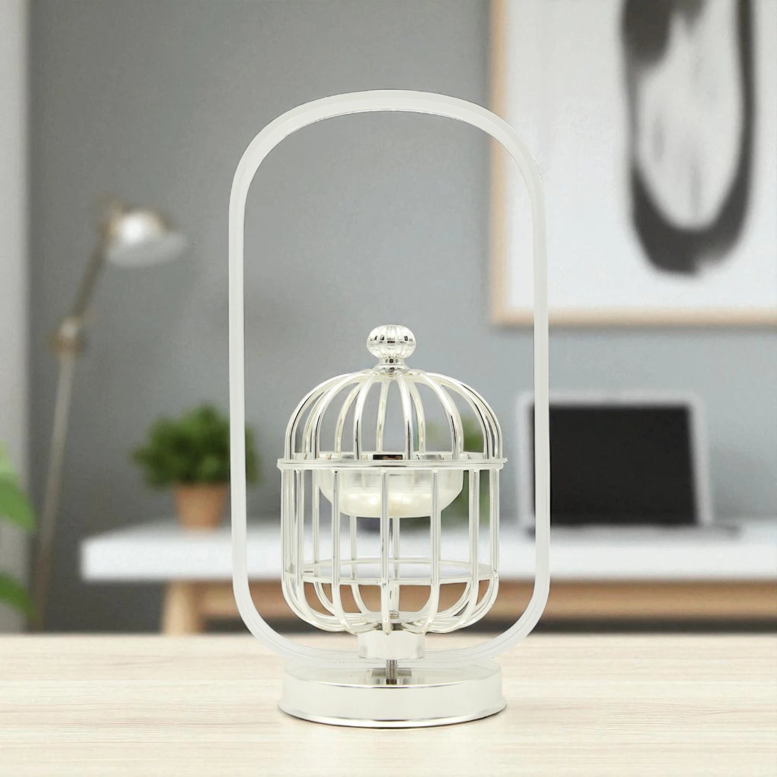 Al Fursan Luxury Gold Birdcage Bakhoor Burner with Acrylic Dome – Modern Arabic Oud & Incense Holder - Damoo