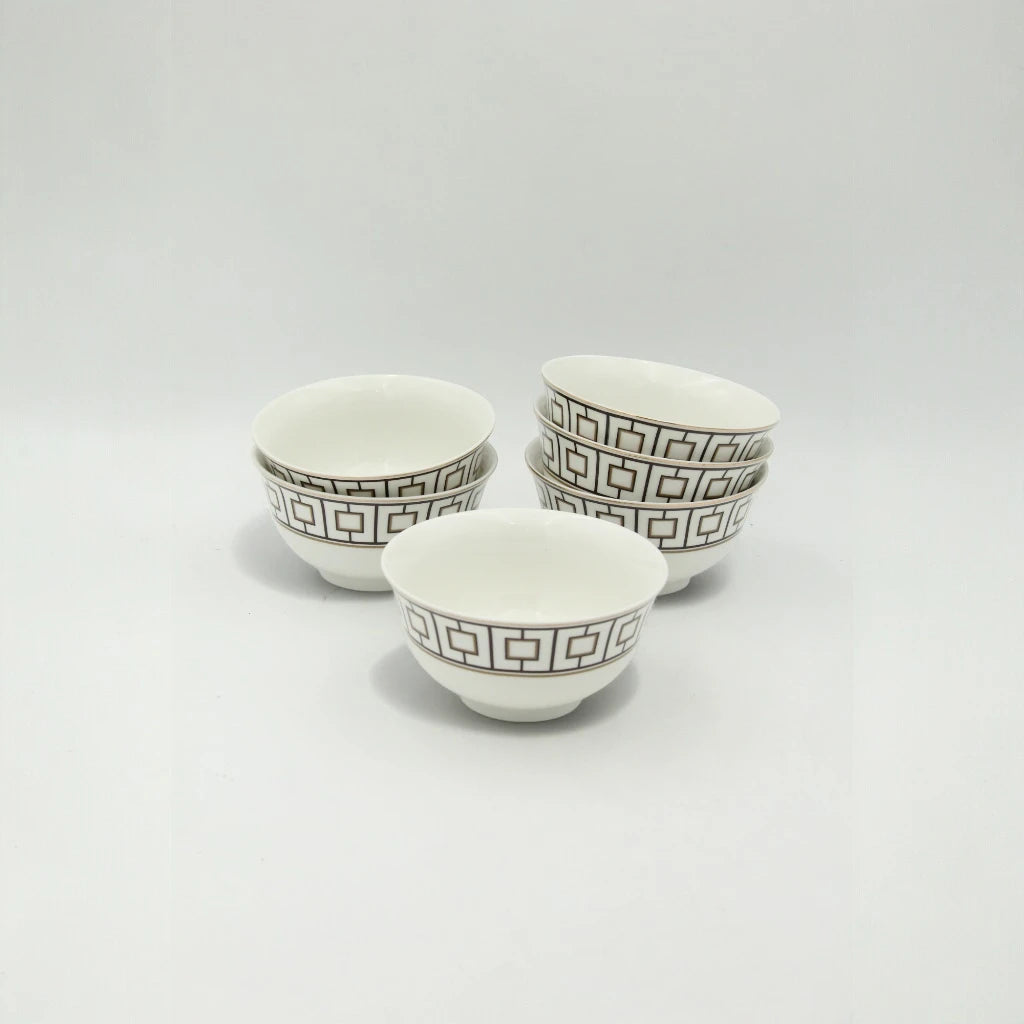 Al Habbai 28-Piece Elegant Dinner Set – Includes Plates, Bowls & Serving Platters – Premium Tableware for 6 People - Damoo