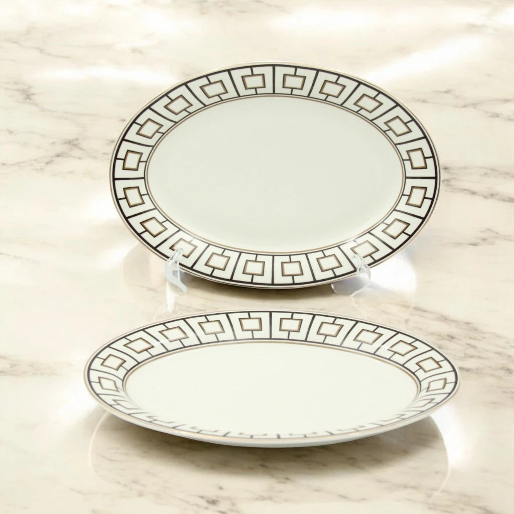 Al Habbai 28-Piece Elegant Dinner Set – Includes Plates, Bowls & Serving Platters – Premium Tableware for 6 People - Damoo