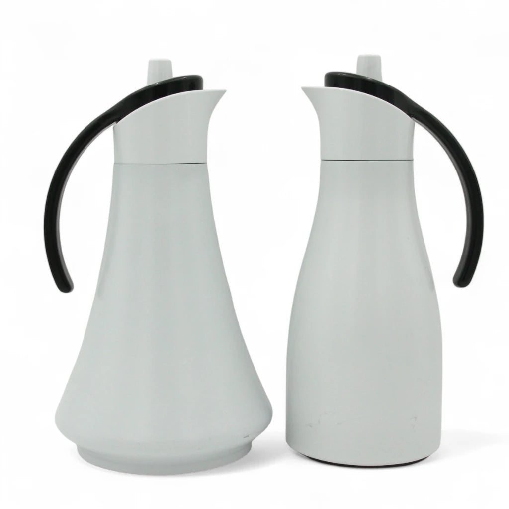 Al Maha Vacuum Flask 2-Piece Double-Wall Stainless Steel Set (1L & 0.7L) – Elegant Thermal Bottles with Stylish Handle for Hot & Cold Beverages - Refal Collection - Damoo