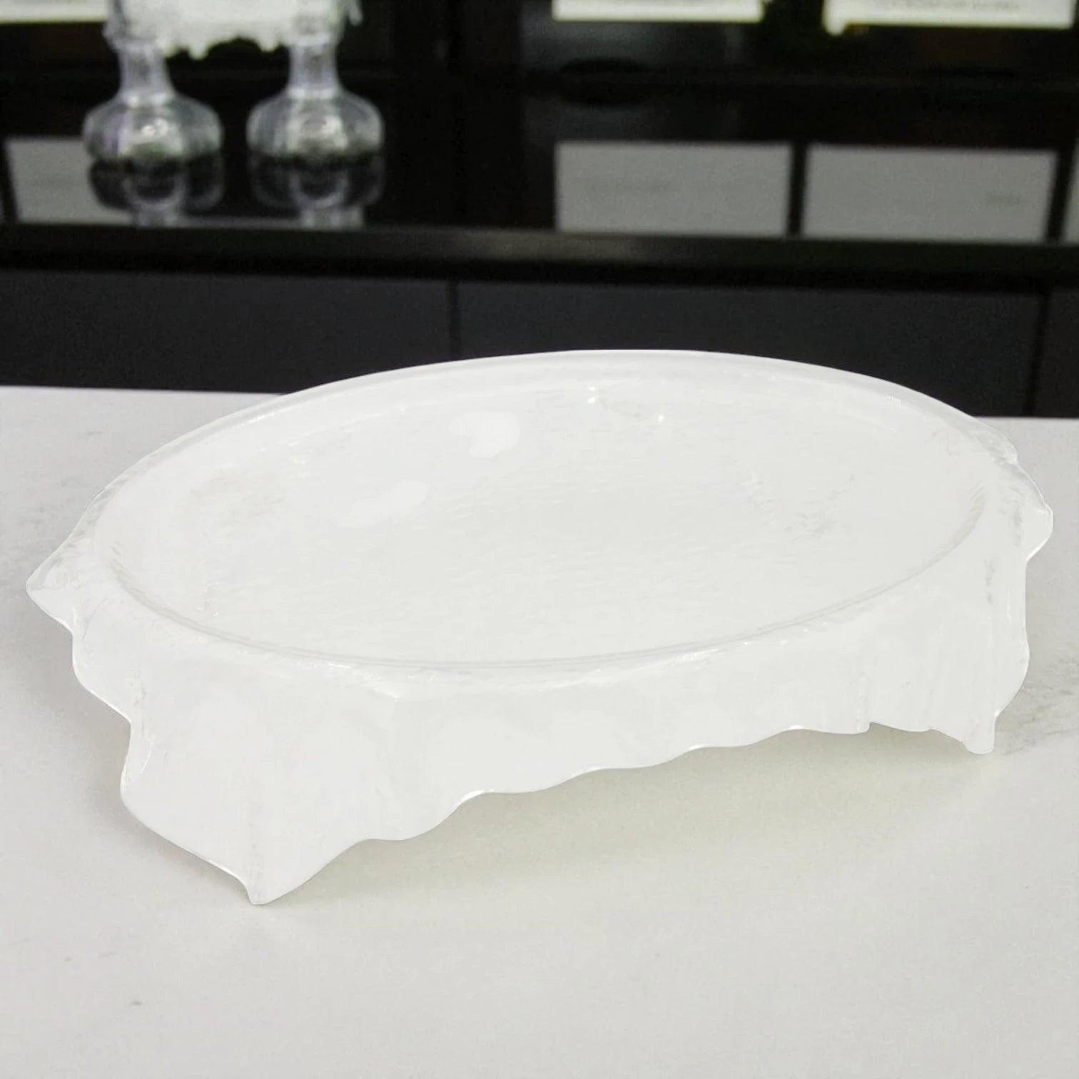 Ansa Luxury Acrylic Serving Tray – Clear Decorative Tray with Handles for Coffee Table, Vanity & Home Décor - Damoo