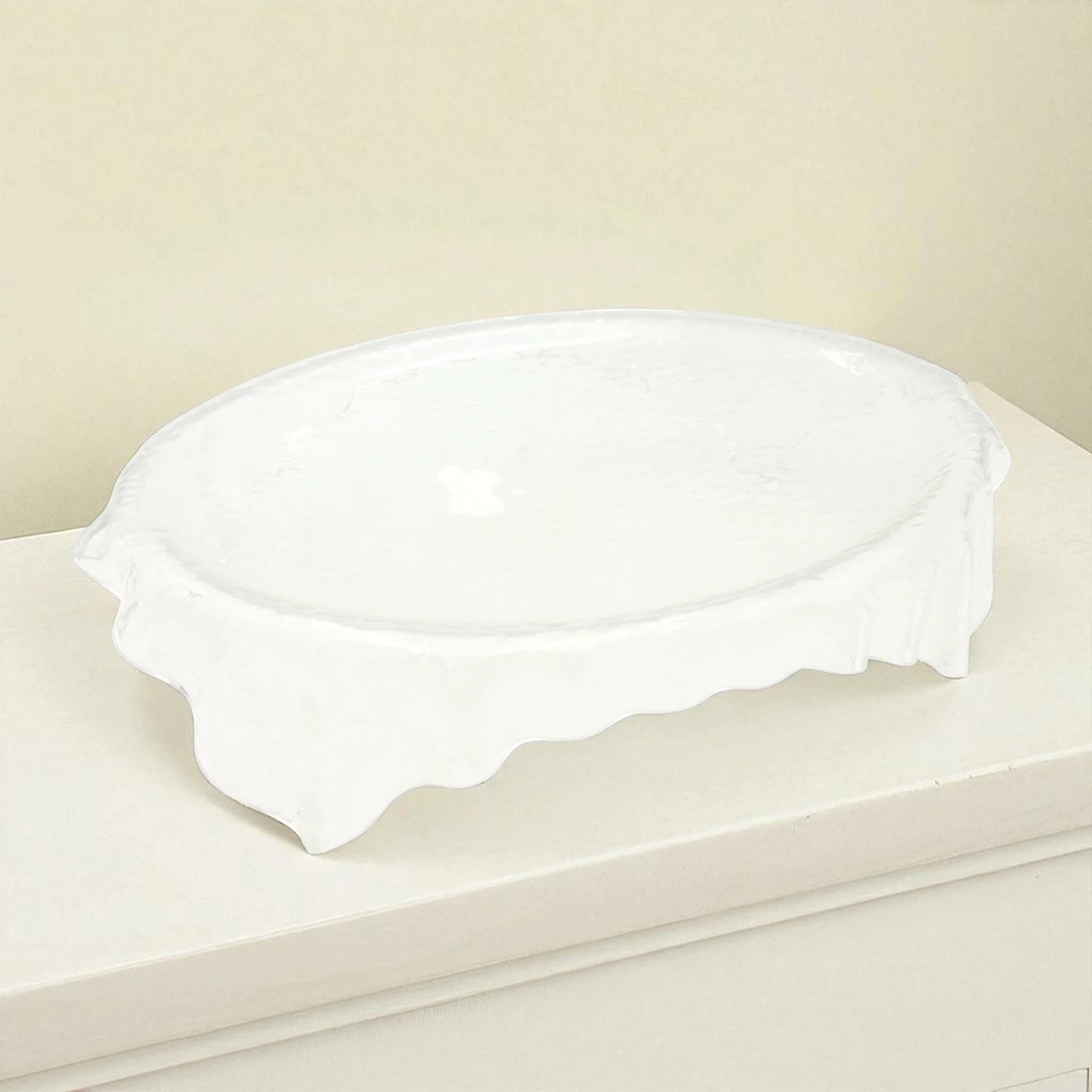 Ansa Luxury Acrylic Serving Tray – Clear Decorative Tray with Handles for Coffee Table, Vanity & Home Décor - Damoo
