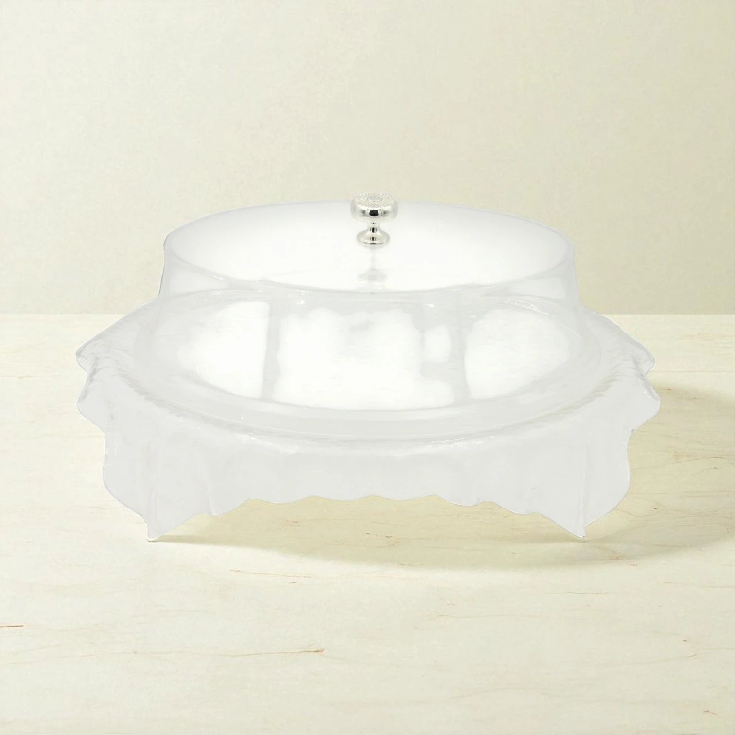 Ansa Luxury Acrylic Serving Tray – Clear Decorative Tray with Handles for Coffee Table, Vanity & Home Décor - Damoo