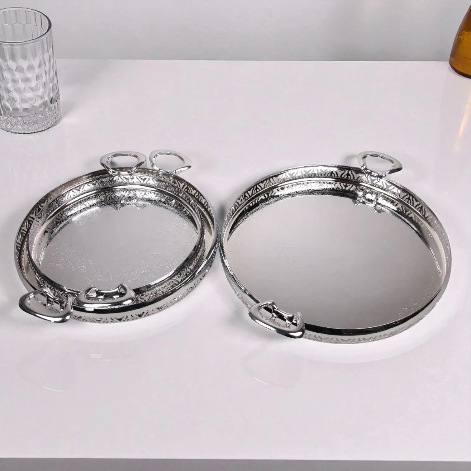 Ansa Luxury Collection Premium Serving Tray – Elegant Decorative Tray for Coffee Table, Dining, and Home Décor - Damoo