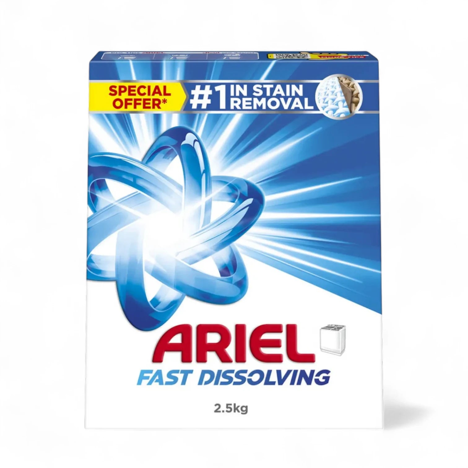 Ariel Fast Dissolving Laundry Detergent Powder – 2.5kg | Quick-Dissolve Formula for Powerful Stain Removal, No Residue & Long-Lasting Freshness - Damoo