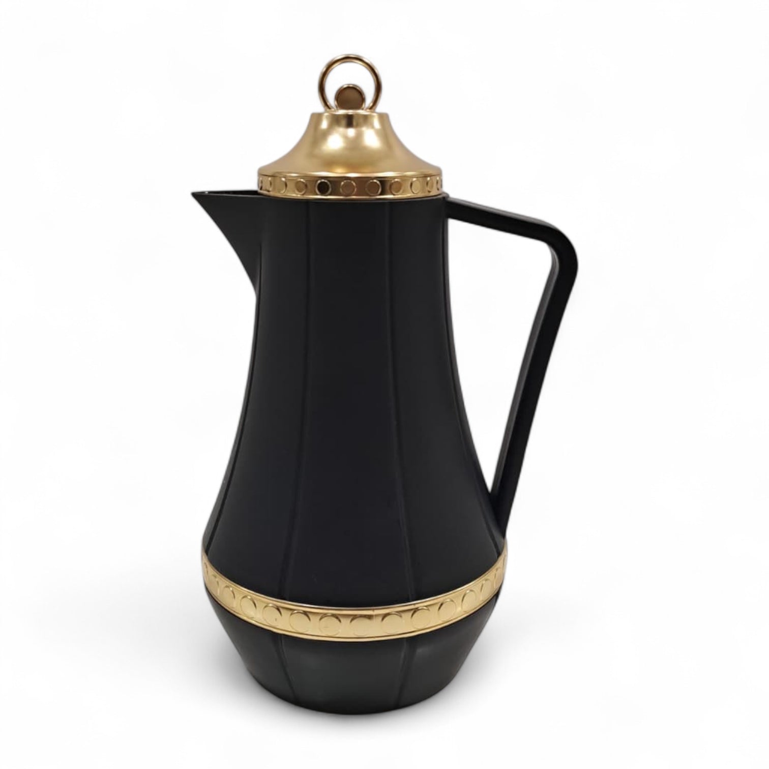 GERMAX Arabic Vacuum Flask 0.6L – Golden Lid | Premium PP Plastic Thermo Coffee & Tea Pot | Keeps Drinks Hot for 12 Hours & Cold for 24 Hours (Copy) - Damoo