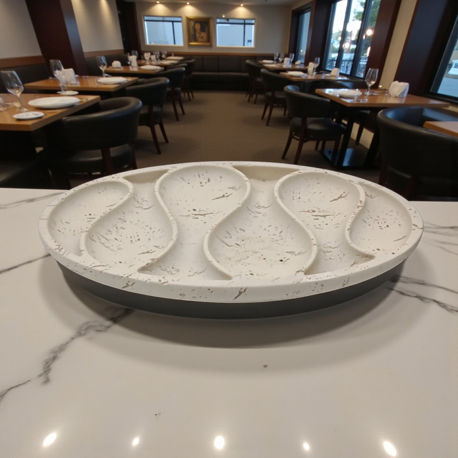 Chamotte White Glossy Handmade Ceramic Snack & Jewelry Plate – Lead-Free, Dishwasher Safe, Eco-Friendly Portuguese Tableware - Damoo