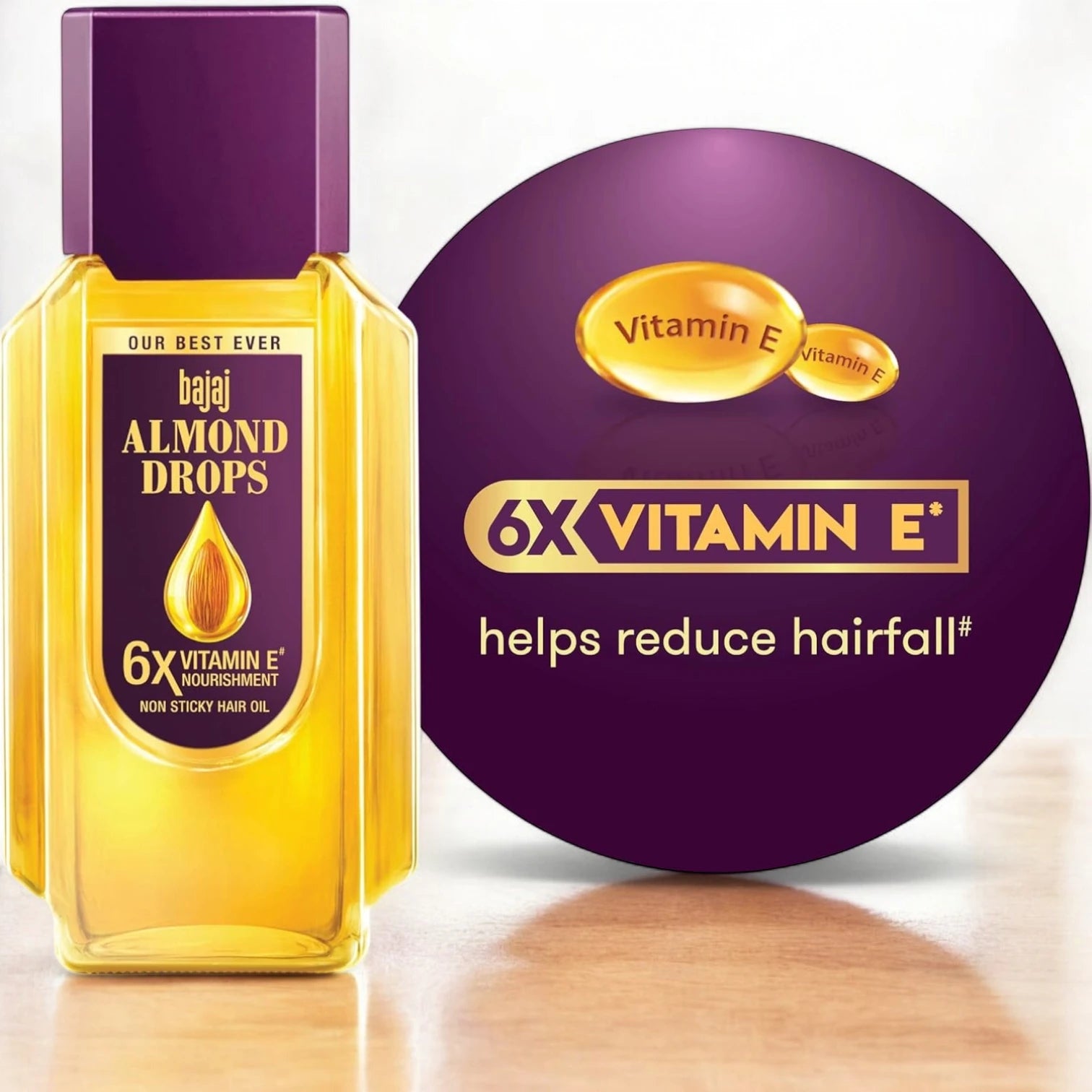 Bajaj Almond Drops Hair Oil – 200ml | Enriched with Natural Almond Oil & Vitamin E | Reduces Hair Fall, Strengthens & Adds Shine | Lightweight & Non-Sticky Formula - Damoo