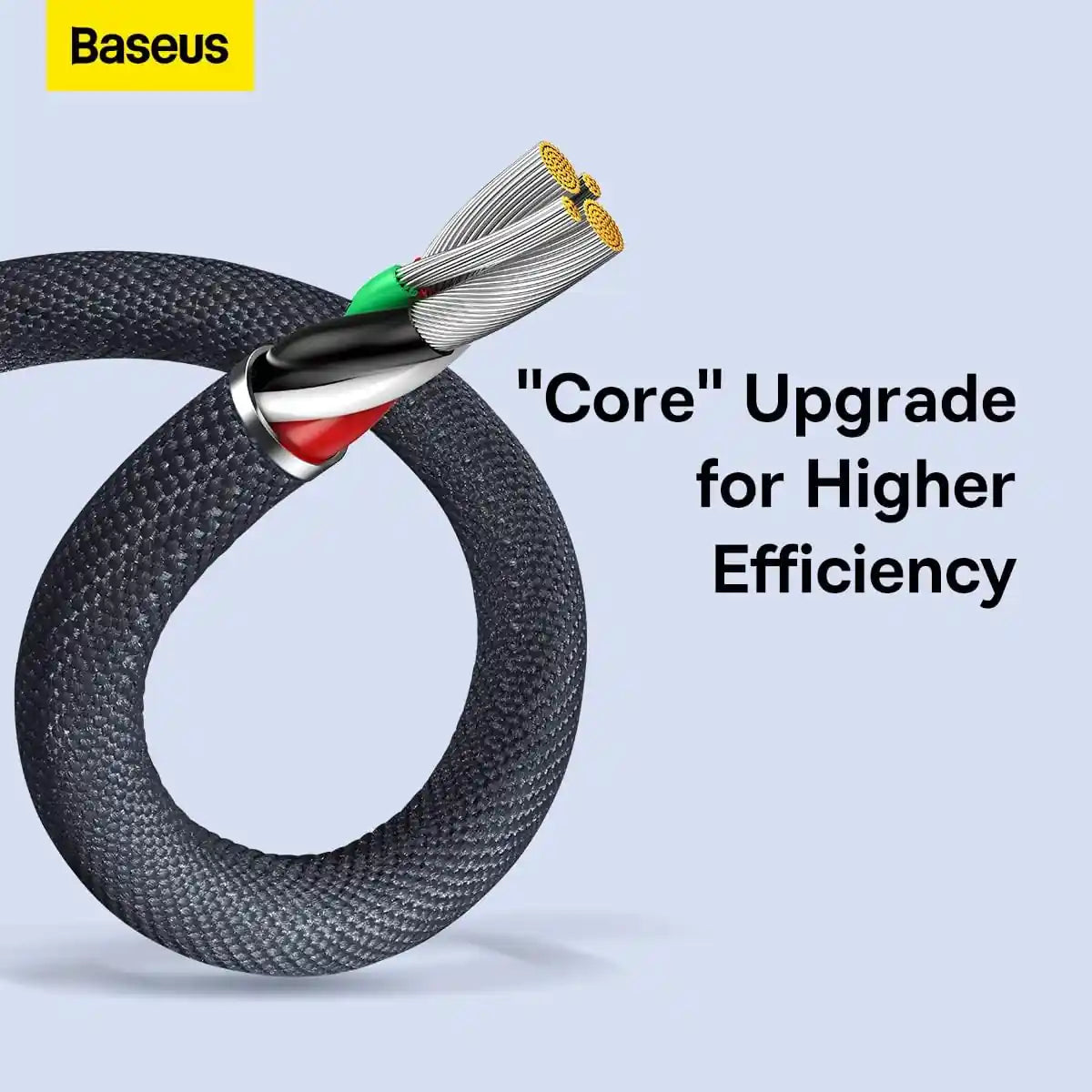 Baseus Crystal Shine Lightning Cable 1.2M – 2.4A Fast Charging & Data Sync for iPhone, iPad, AirPods – Black - Damoo