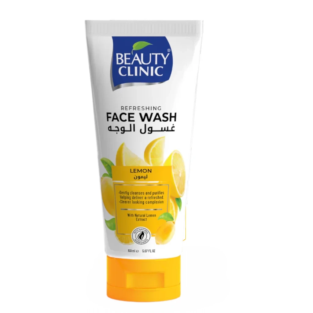 Beauty Clinic Lemon Face Wash – Brightening Cleanser with Vitamin C & Natural Lemon Extract for Radiant, Even Skin Tone, Oil Control & Daily Purification – Suitable for All Skin Types – 150ml Tube - Damoo