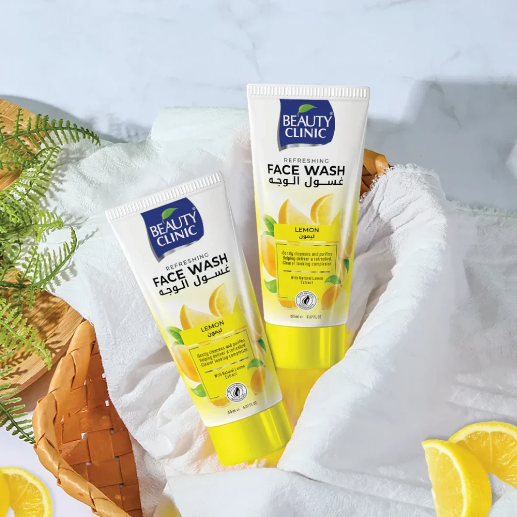 Beauty Clinic Lemon Face Wash – Brightening Cleanser with Vitamin C & Natural Lemon Extract for Radiant, Even Skin Tone, Oil Control & Daily Purification – Suitable for All Skin Types – 150ml Tube - Damoo