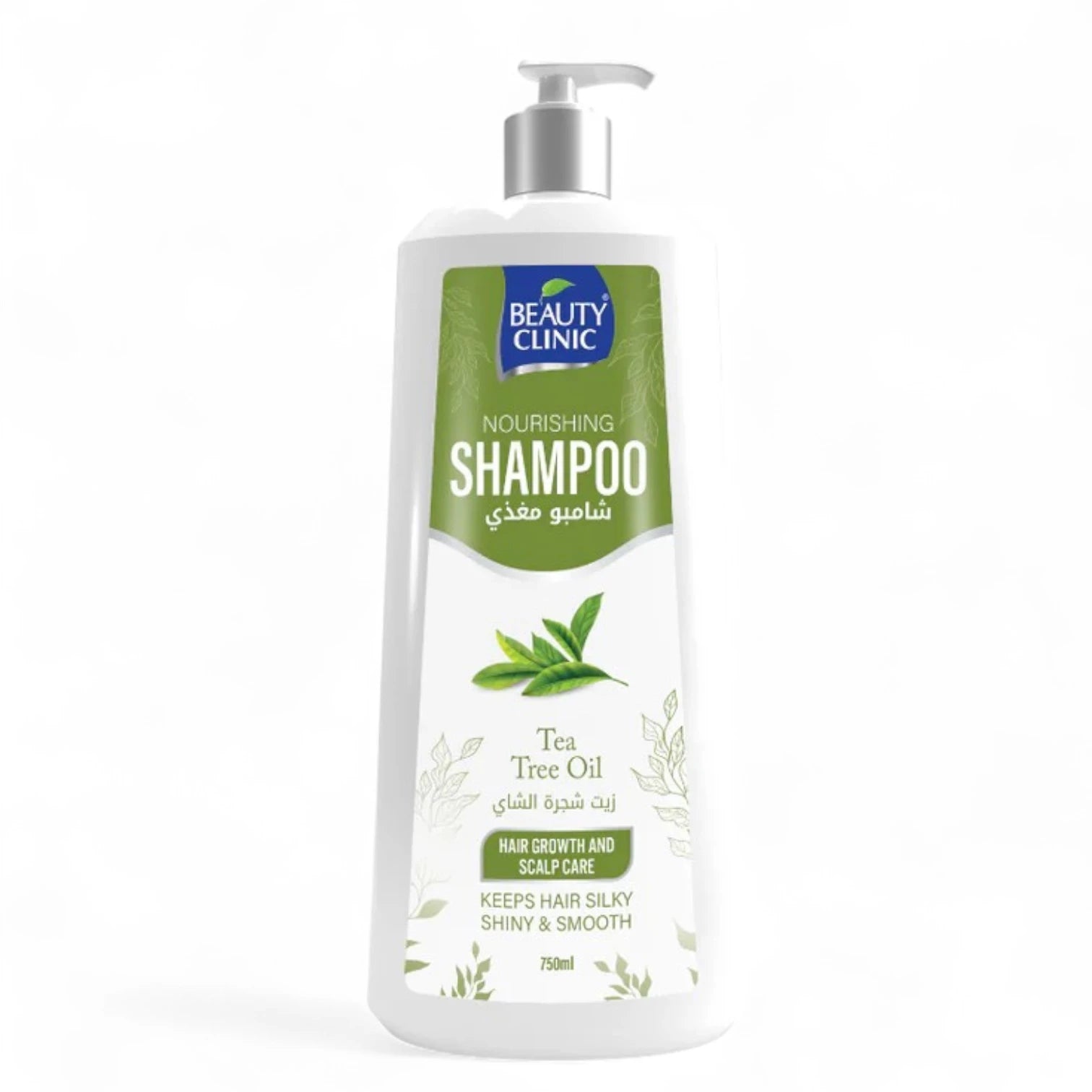 Beauty Clinic Tea Tree Oil Shampoo 750ml – Anti-Dandruff, Volumizing & Purifying Cleanser for All Hair Types | Fortifies Roots | Soothes Scalp | Paraben-Free - Damoo