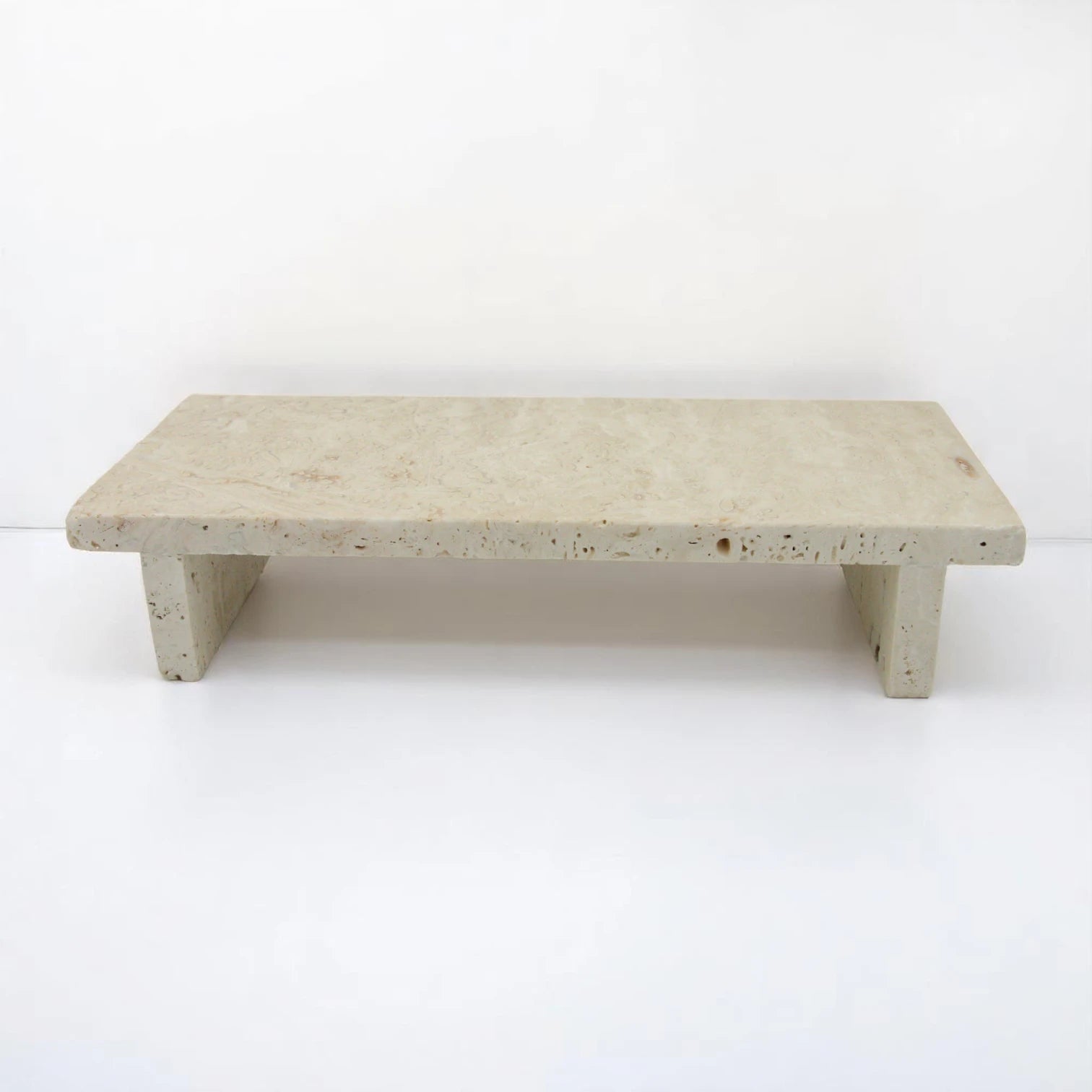 Beige Marble Board with Legs – Decorative Serving Tray for Jewelry, Perfume, Food, and Home Display - Multipurpose Marble Tray - Damoo
