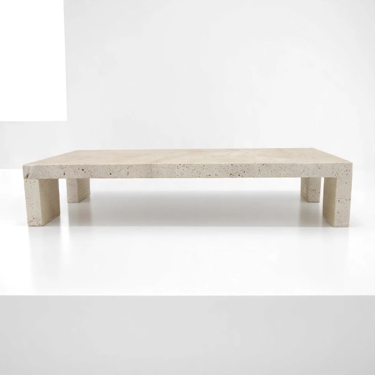Beige Marble-Style Rectangular Tray on Legs – Modern Stone-Look Decorative Stand for Kitchen, Dining, Bathroom & Living Room - Multi-Purpose Display Board for Food, Storage & Styling - Damoo