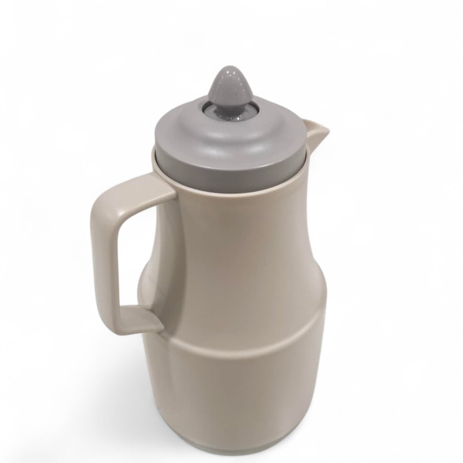 HAMID Insulated Thermos Flask – Premium Pink Glass Vacuum Jug for Hot & Cold Drinks – Elegant Beige or Grey Color Options – Durable Plastic Body 1L Capacity - Damoo