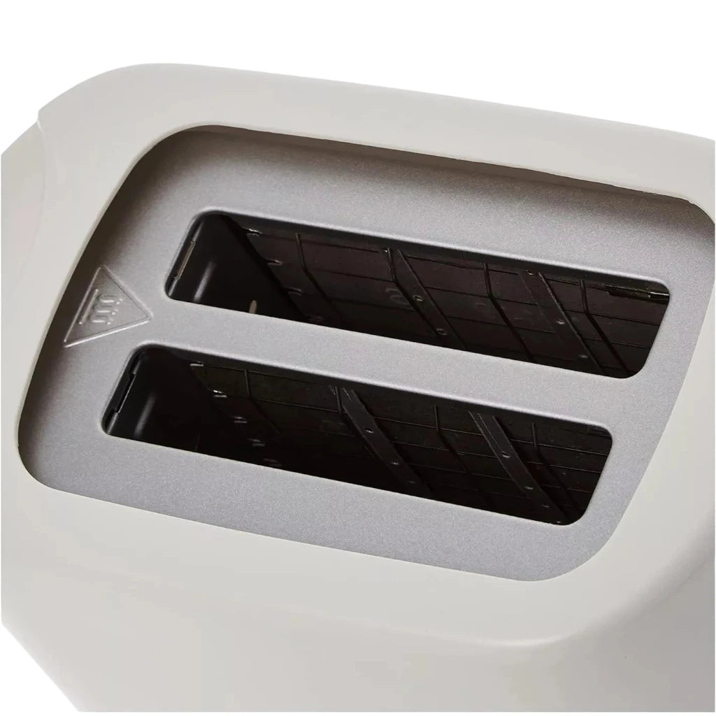 BLACK+DECKER 2-Slice Toaster – 750W, Cool Touch, 6 Browning Levels, Defrost/Reheat/Cancel Functions, Crumb Tray, Compact Design – White | ET125-B5 - Damoo