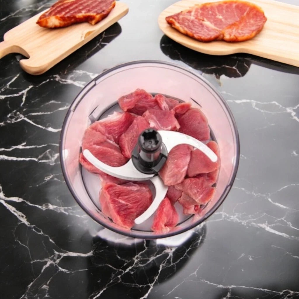 black+decker 500W Vertical Chopper – Powerful Electric Chopper with 4 Stainless Steel Blades, 500ml Capacity, Chrome Trim, Compact Design, Easy to Use, Black – FC500-B5 - Damoo
