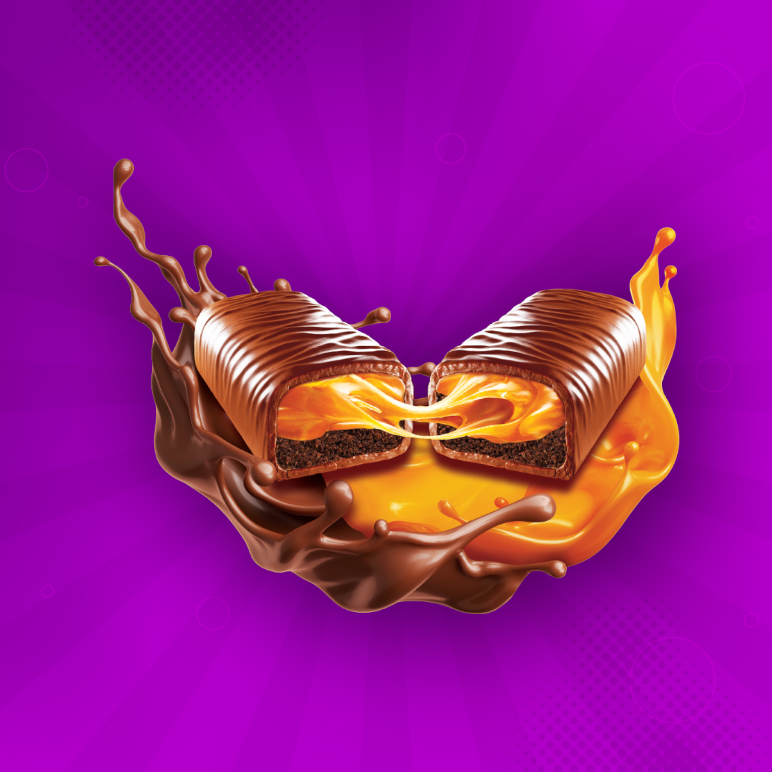 Lavian Chokito Caramel Nougat & Choco Bar – Soft Chocolate Filled Snack Treat, 2 Bars in One – Chocolaty, Caramelly & Heavenly - Damoo