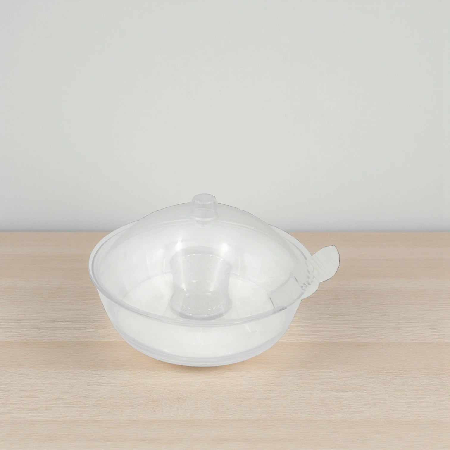 Clear Acrylic Salad Bowl Set with Dome Lid & Dip Compartment – Elegant Serving Dish with Tongs for Parties, Picnics & Summer Events - Damoo