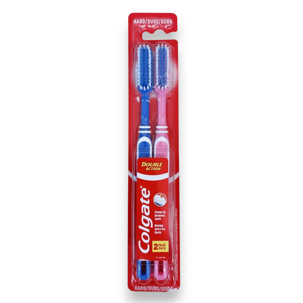 Colgate Double Action Toothbrush Medium | Effective Cleaning | Dual Bristle Design | Gentle on Gums | Value Pack of 2 - Damoo