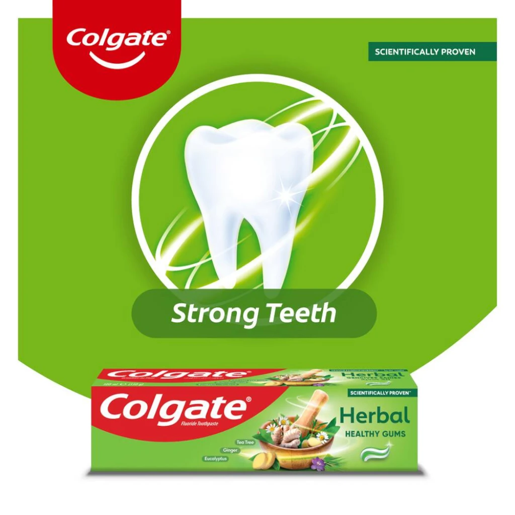 Colgate Herbal Toothpaste 4 Pcs Pack - Each 100ml – Natural Cavity Protection with Chamomile, Sage, Myrrh & Eucalyptus | Strong Teeth, Healthy Gums & Fresh Breath - Damoo