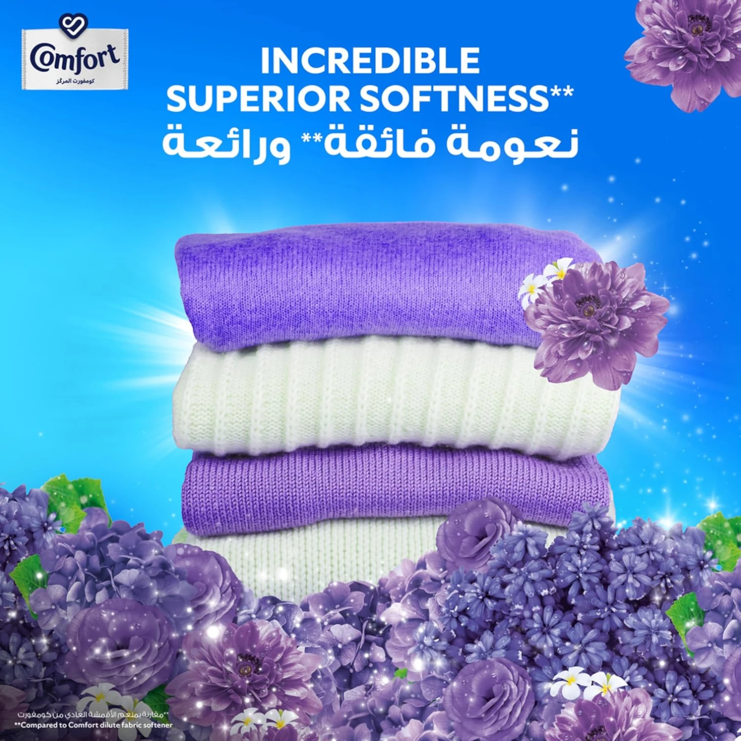 Comfort Concentrated Fabric Softener Lavender & Magnolia – 2 x 1L Twin Pack – 9x Fragrance Boost & 11-in-1 Fabric Care Benefits - Damoo