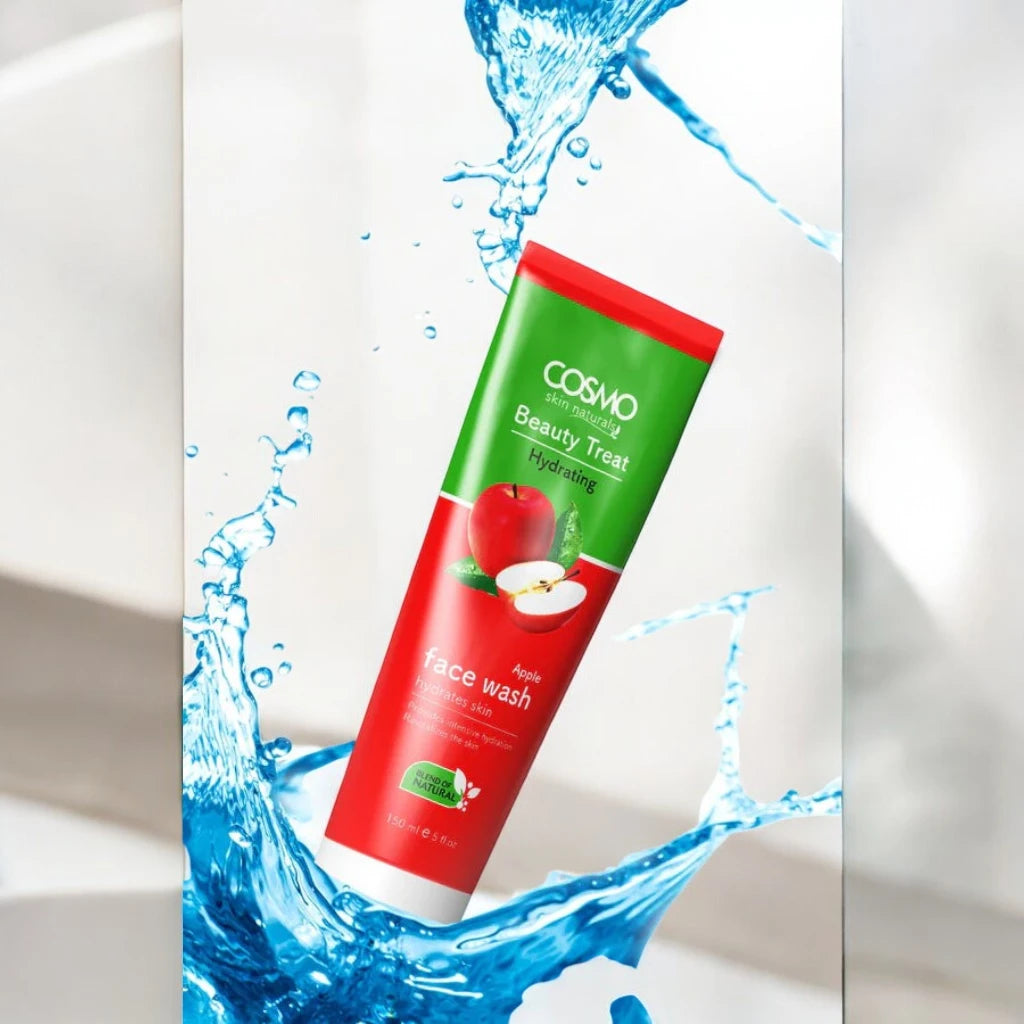 COSMO Beauty Treat Hydrating Apple Face Wash 150ml – Deep Moisturizing Cleanser for All Skin Types | Revitalizes & Nourishes | Unisex | Cruelty-Free & Paraben-Free - Damoo