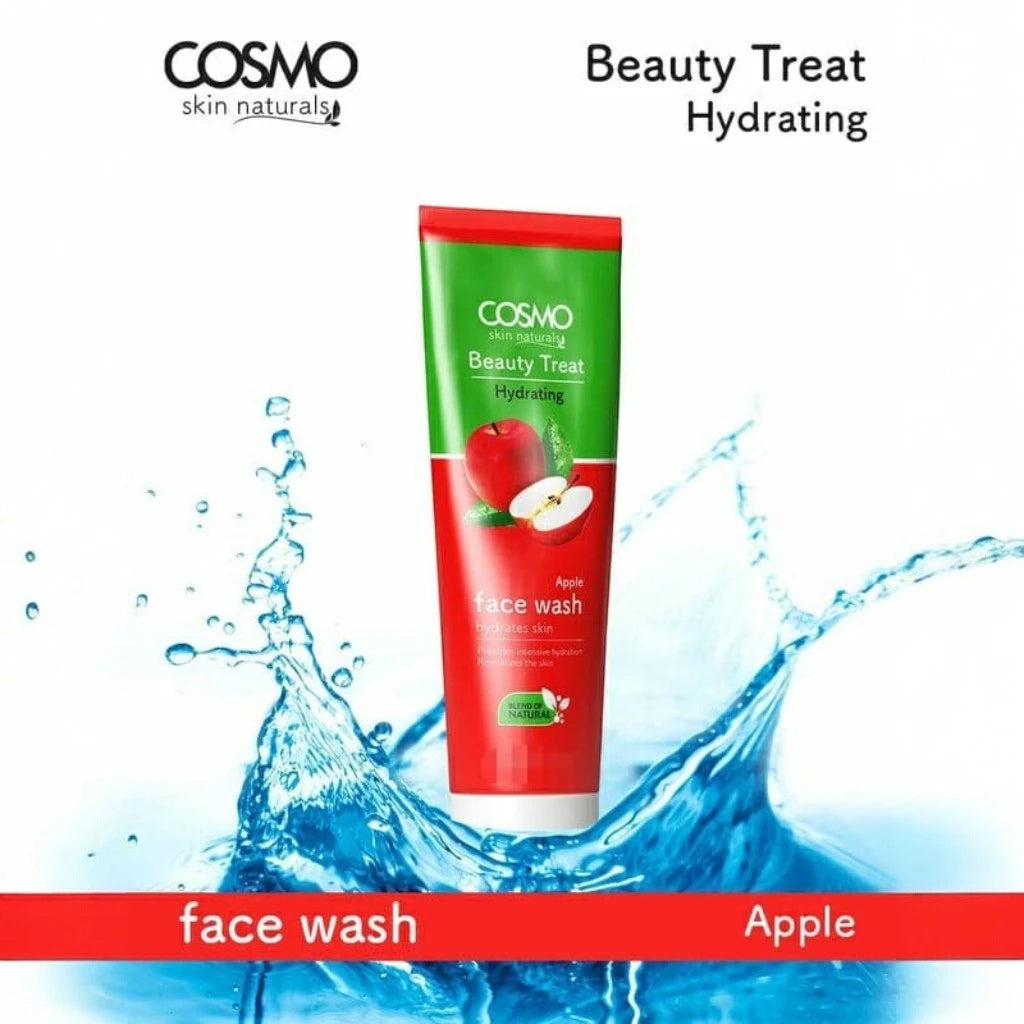 COSMO Beauty Treat Hydrating Apple Face Wash 150ml – Deep Moisturizing Cleanser for All Skin Types | Revitalizes & Nourishes | Unisex | Cruelty-Free & Paraben-Free - Damoo