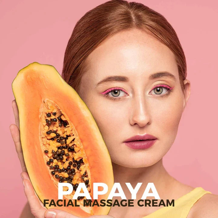 Cosmo Designs Papaya Facial Massage Cream 600ml – Exfoliating & Hydrating Cream for Glowing, Even-Toned Skin | Deep Nourishment for Daily Use - Damoo