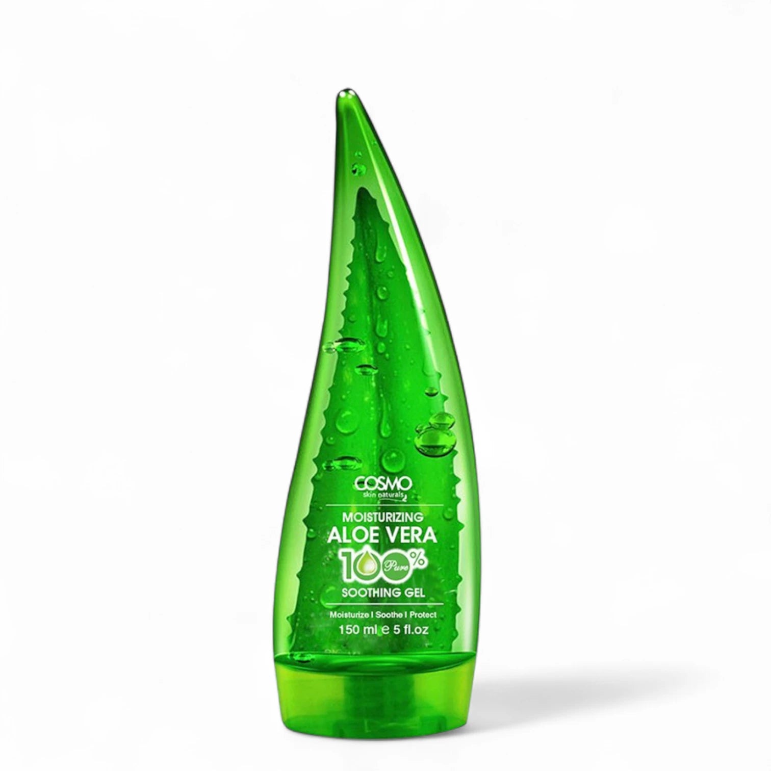 Cosmo Moisturizing Aloe Vera Gel (150ml / 5 fl.oz) – 100% Pure Soothing Gel | Hydrating & Calming Formula for Face, Body & Hair | For All Skin Types - Damoo
