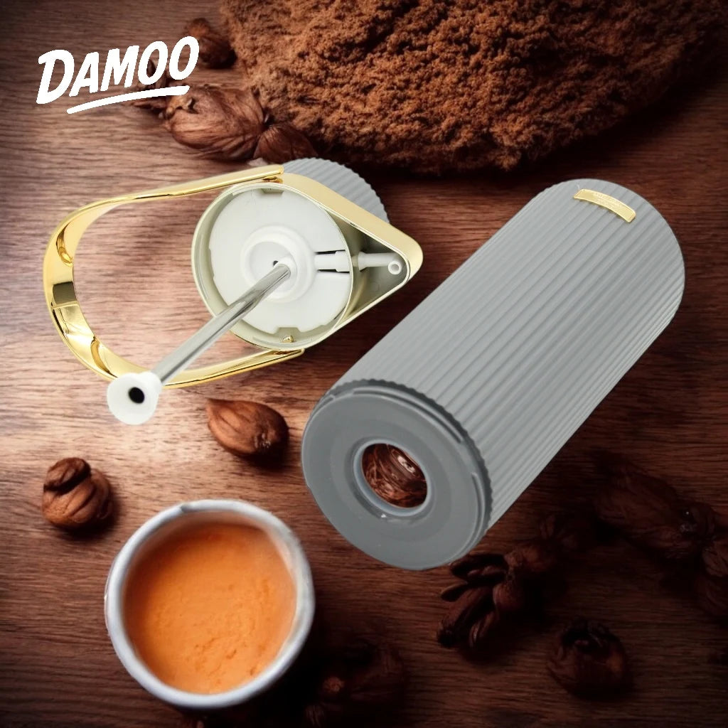 Crystal House Vacuum Flask – 1.0L | Pump-Action Thermal Dispenser | PP Outer Body with Glass Liner | 24H Hot & Cold | Leak-Proof | Flexible Handle - Damoo
