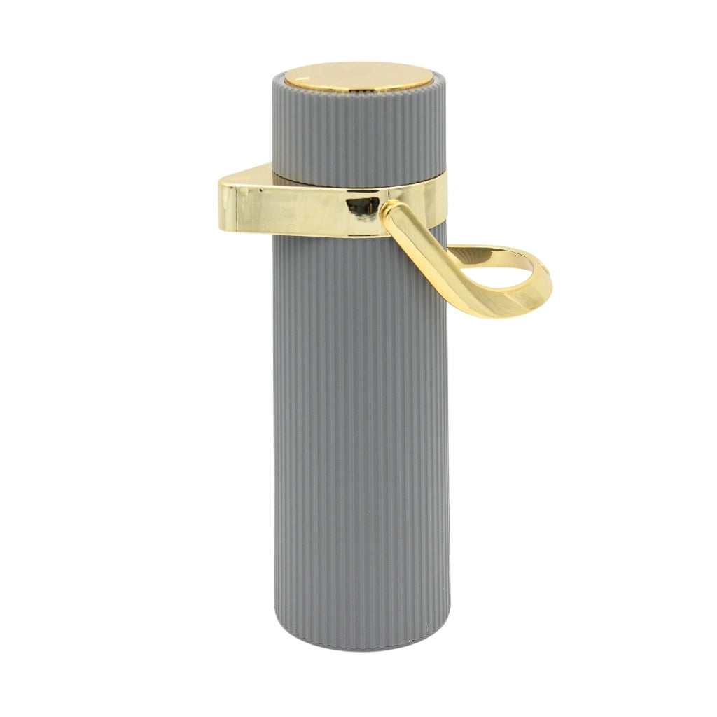 Crystal House Vacuum Flask – 1.0L | Pump-Action Thermal Dispenser | PP Outer Body with Glass Liner | 24H Hot & Cold | Leak-Proof | Flexible Handle - Damoo