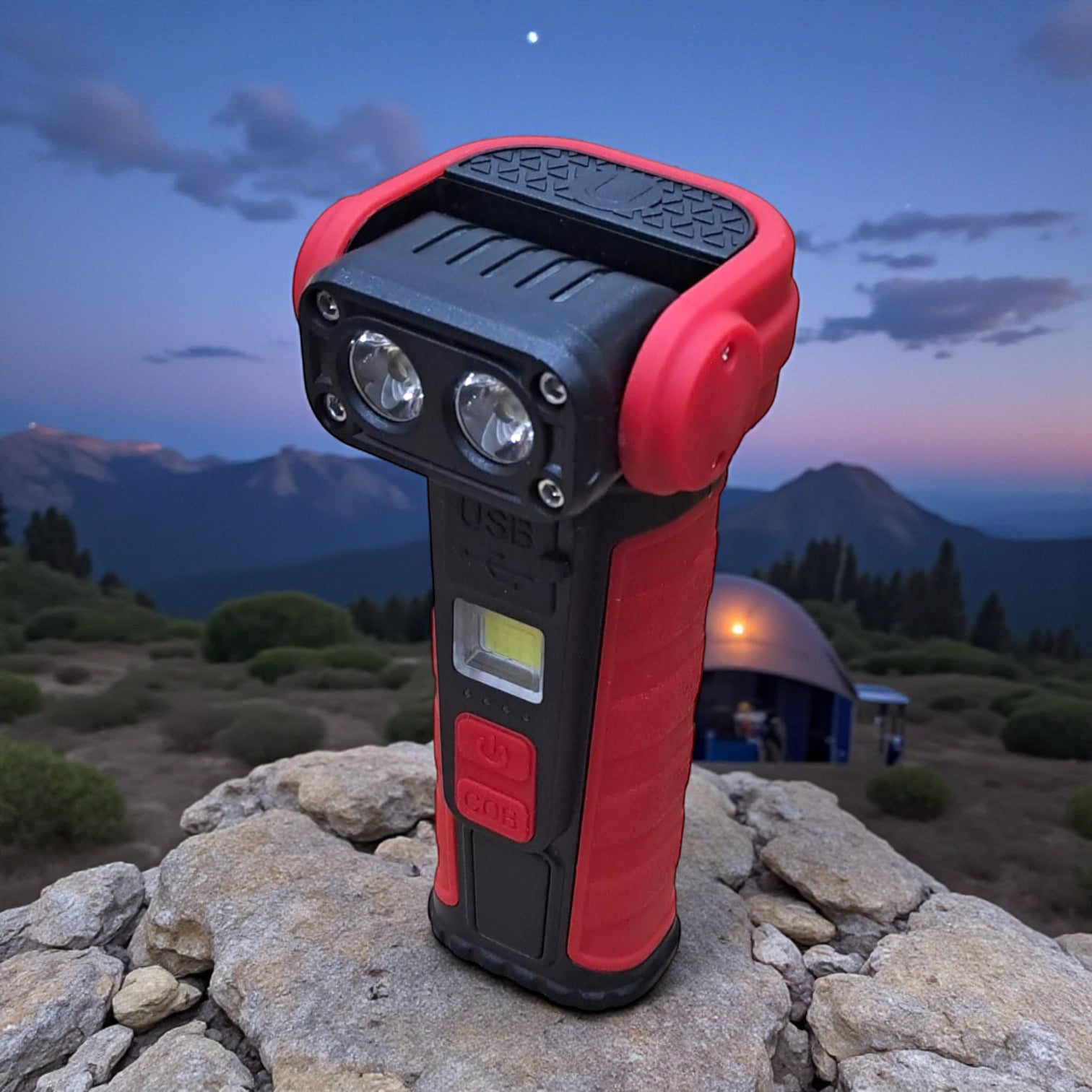 FX-03 Multifunctional Work Light – Rechargeable LED COB Flashlight with Magnetic Base, Adjustable Head & Type-C/USB Charging - Damoo