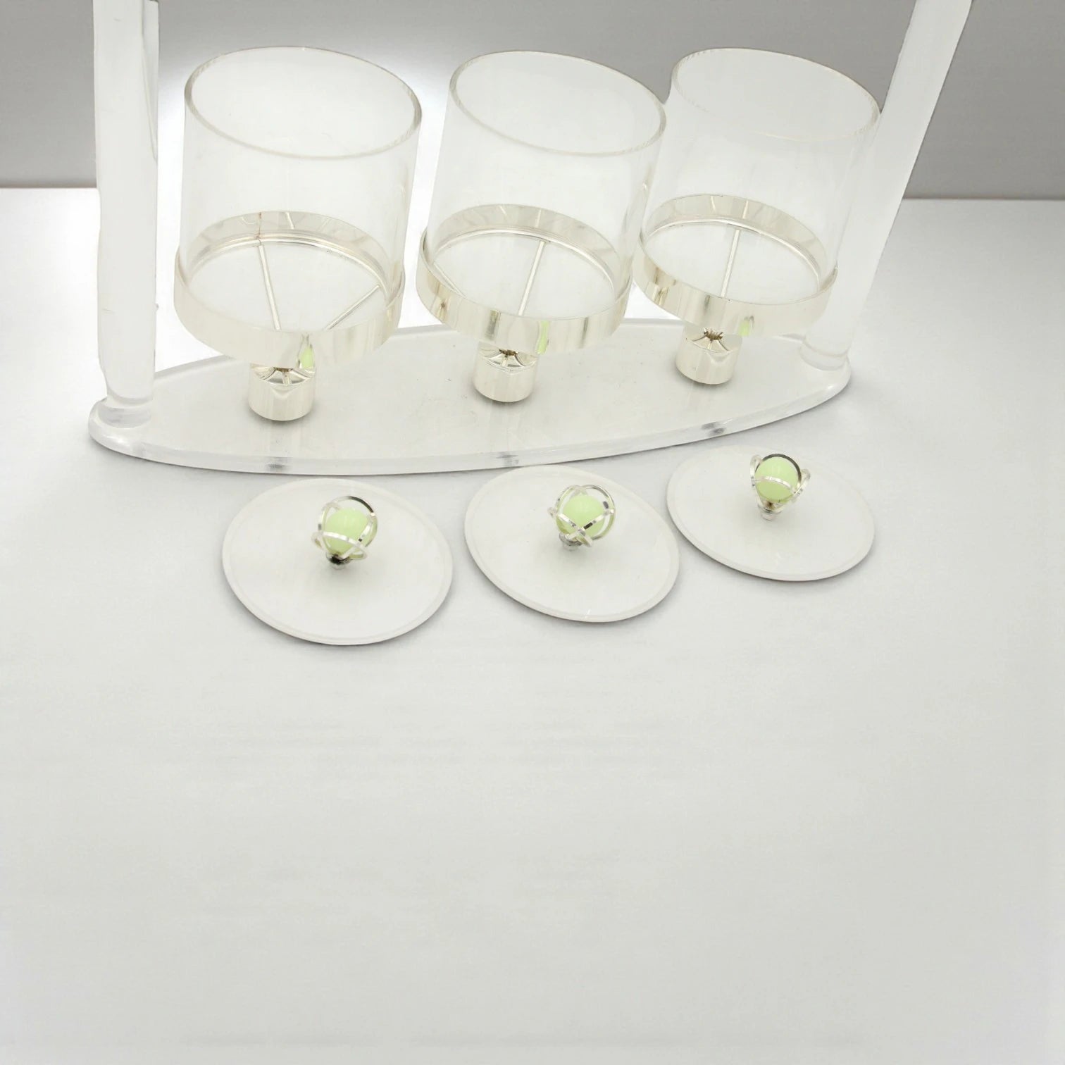 Damoo Acrylic Serving Jars with 3 Lidded – Elegant Candy, Dates, and Nut Display Organizer for Ramadan, Eid, and Home Entertaining - Damoo