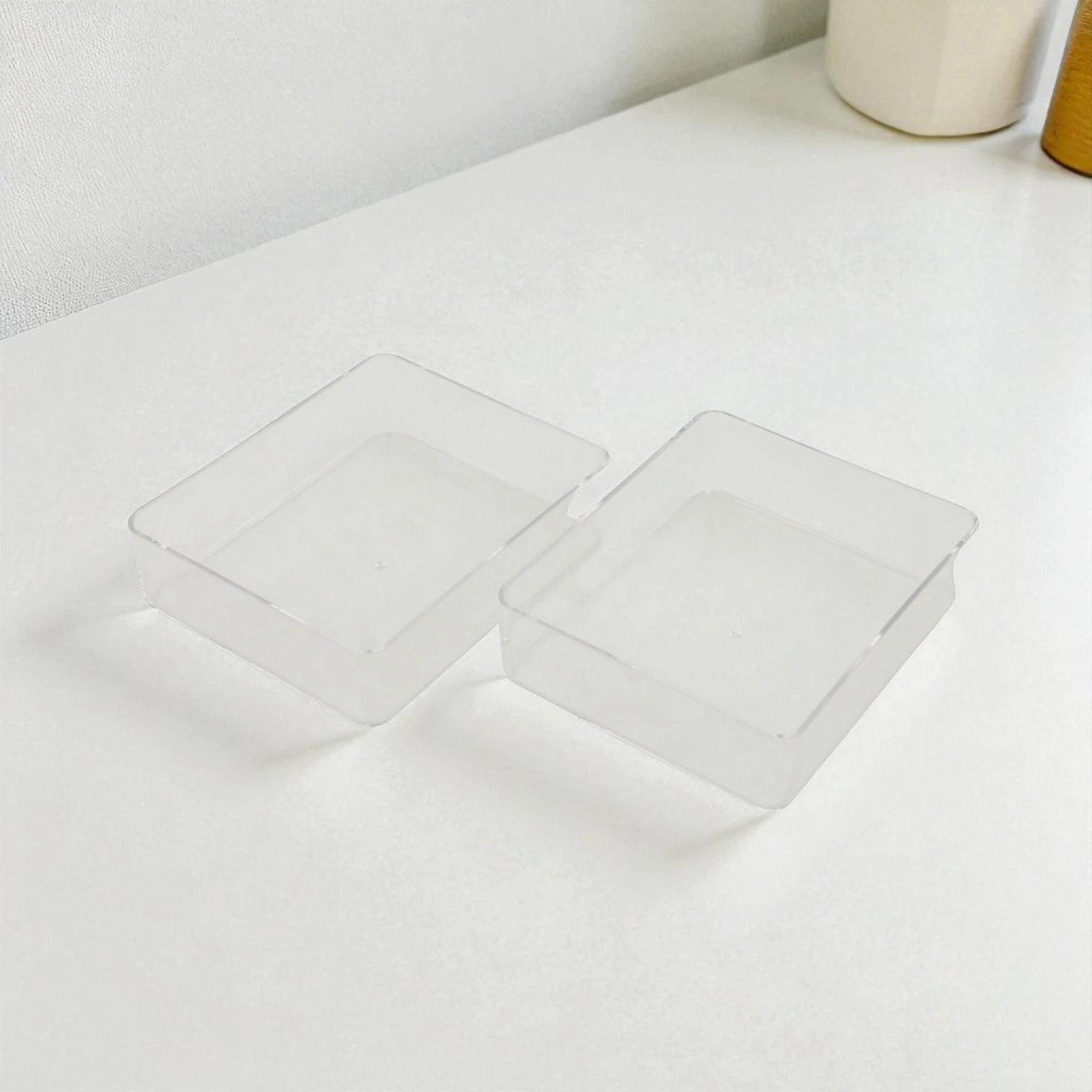 Damoo Acrylic & Wood Candy Box with Dual Compartments and Arabic Calligraphy – Covered Serving Box with Handle Tray - Damoo