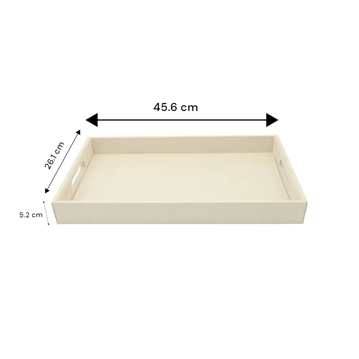Damoo Black Faux Leather Serving Tray with Handles – Rectangular Organizer Tray for Kitchen, Office, Coffee Table, or Bathroom - Damoo