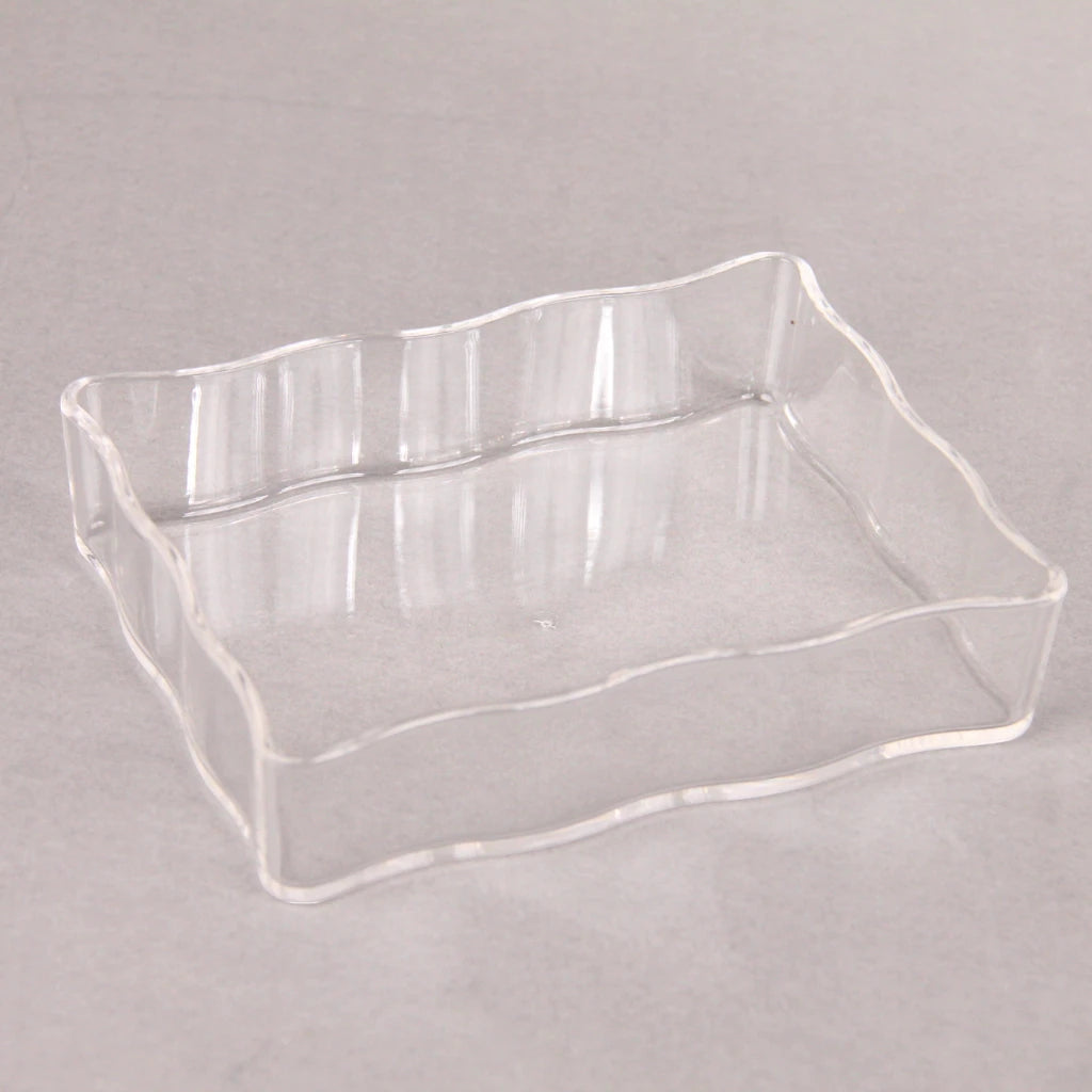 Damoo Clear Acrylic Compartment Tray with Lid – 4-Section Organizer Box for Sweets, Dates, Spices & Accessories – Durable, Elegant Display with Flip Lid Cover - Damoo