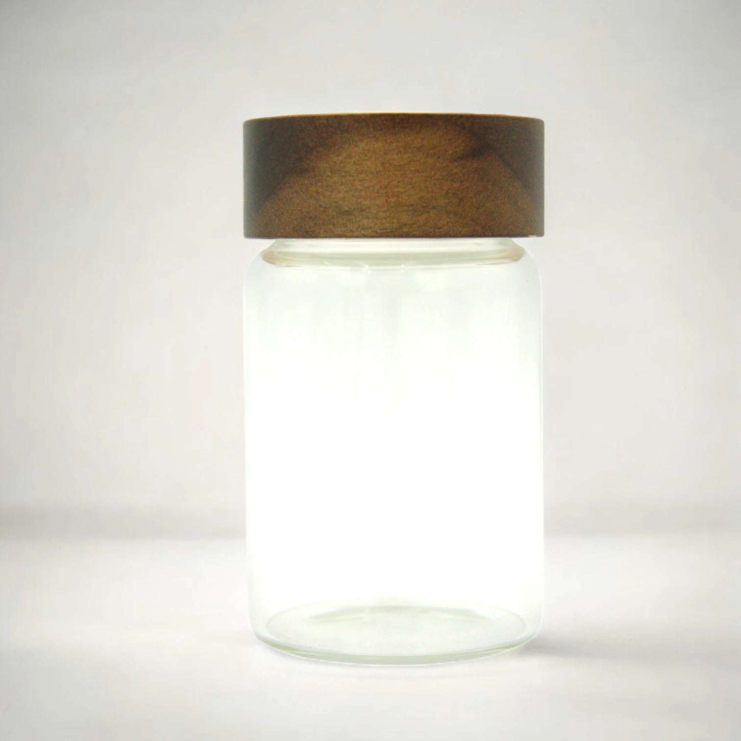 Damoo Clear Glass Canister Jar with Wooden Lid – Airtight Kitchen Storage Container for Coffee, Sugar, Spices, and Pantry Essentials - Damoo